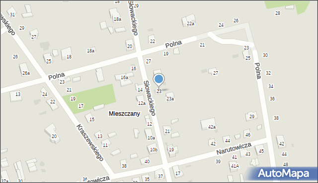 Terespol, Słowackiego Juliusza, 23, mapa Terespol