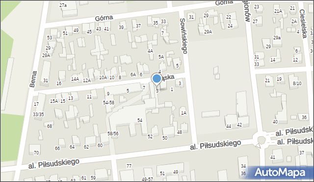 Tomaszów Mazowiecki, Śląska, 3, mapa Tomaszów Mazowiecki