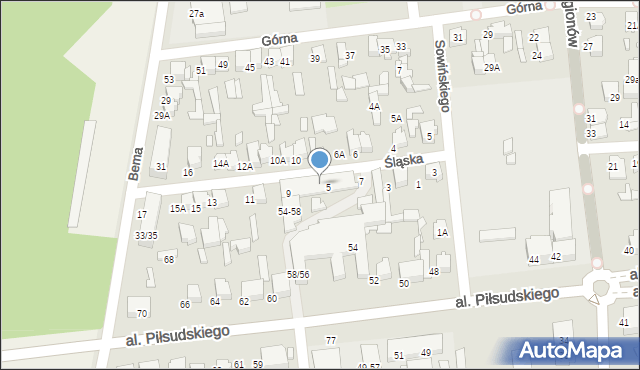 Tomaszów Mazowiecki, Śląska, 5-9, mapa Tomaszów Mazowiecki