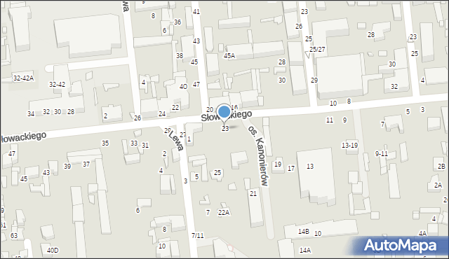 Tomaszów Mazowiecki, Słowackiego Juliusza, 23, mapa Tomaszów Mazowiecki