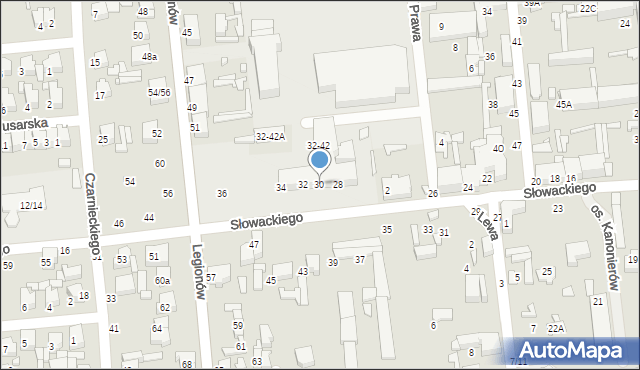 Tomaszów Mazowiecki, Słowackiego Juliusza, 30, mapa Tomaszów Mazowiecki