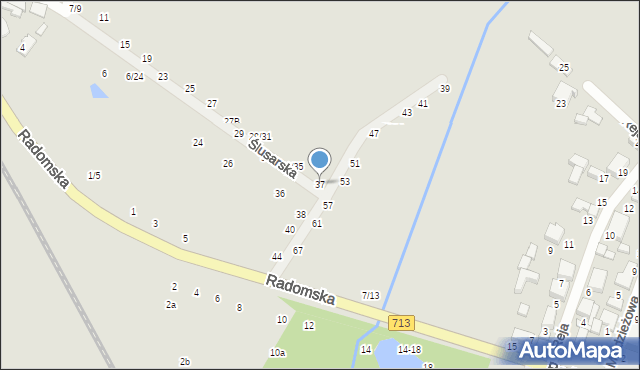 Tomaszów Mazowiecki, Ślusarska, 37, mapa Tomaszów Mazowiecki