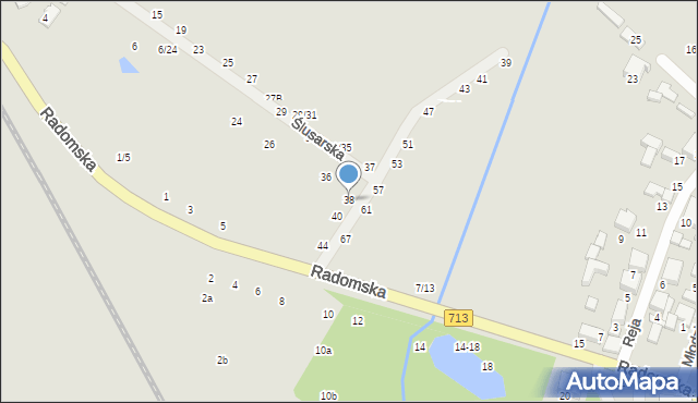 Tomaszów Mazowiecki, Ślusarska, 38, mapa Tomaszów Mazowiecki