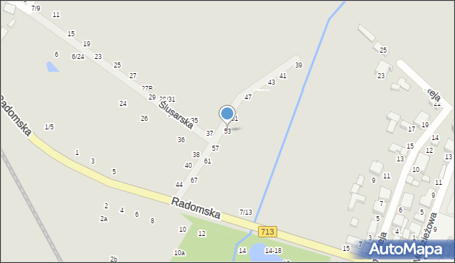 Tomaszów Mazowiecki, Ślusarska, 53, mapa Tomaszów Mazowiecki