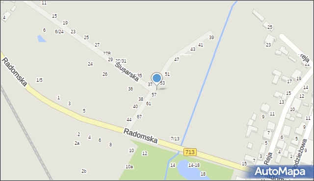 Tomaszów Mazowiecki, Ślusarska, 55, mapa Tomaszów Mazowiecki