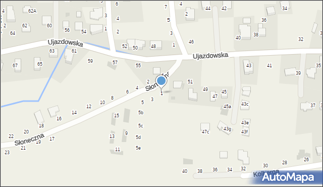 Tomaszowice, Słoneczna, 1, mapa Tomaszowice