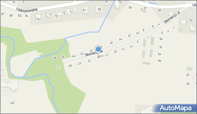 Tomaszowice, Słoneczna, 19, mapa Tomaszowice