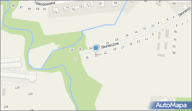 Tomaszowice, Słoneczna, 23, mapa Tomaszowice