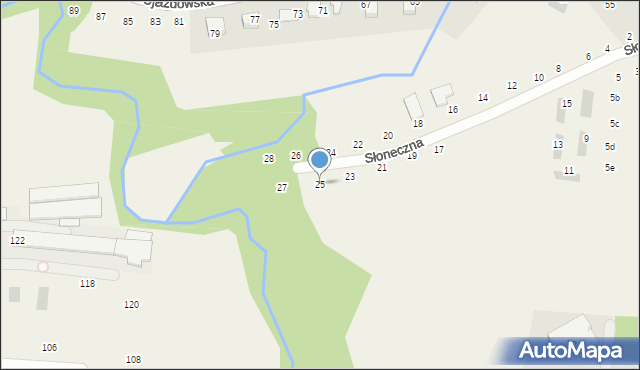 Tomaszowice, Słoneczna, 25, mapa Tomaszowice