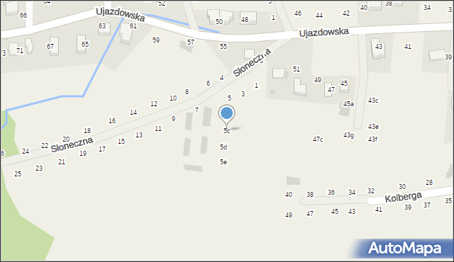 Tomaszowice, Słoneczna, 5c, mapa Tomaszowice