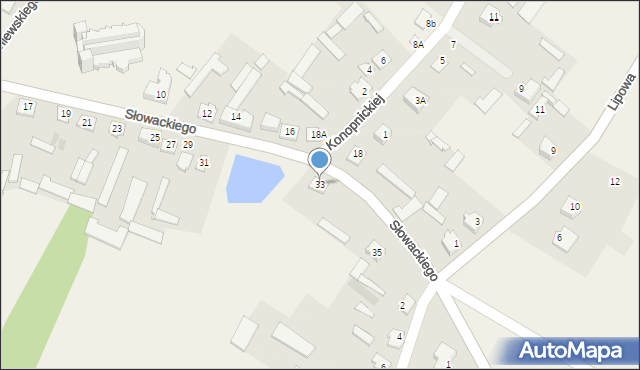 Troszyn, Słowackiego Juliusza, 33, mapa Troszyn