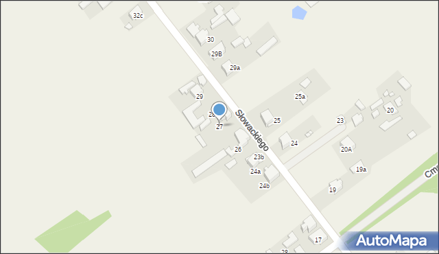 Truskolasy, Słowackiego Juliusza, 27, mapa Truskolasy