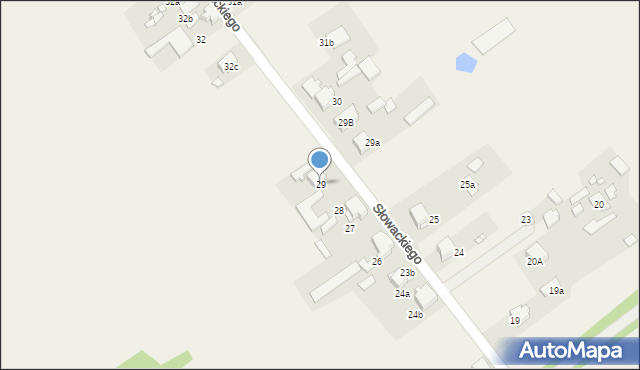 Truskolasy, Słowackiego Juliusza, 29, mapa Truskolasy