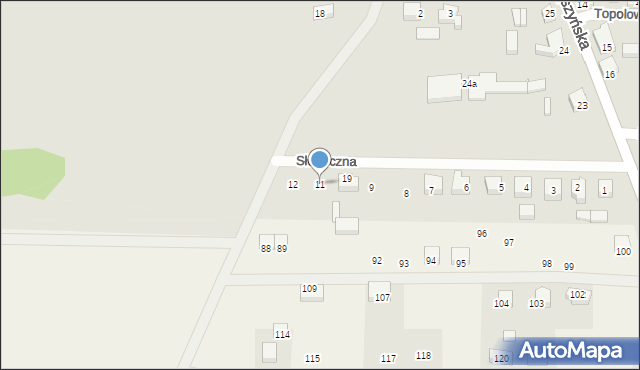 Trzciel, Słoneczna, 11, mapa Trzciel