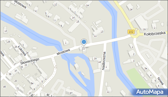 Trzebiatów, Słowackiego Juliusza, 21, mapa Trzebiatów