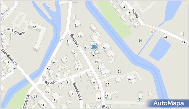 Trzebiatów, Śluzowa, 17, mapa Trzebiatów