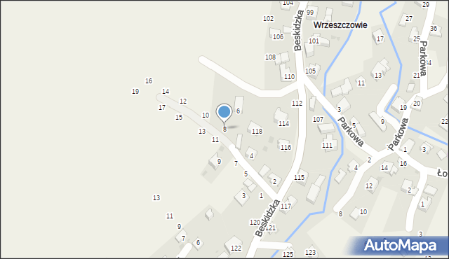 Trzebinia, Słoneczna, 8, mapa Trzebinia