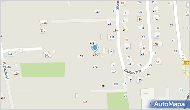 Tuchów, Słoneczna, 15A, mapa Tuchów