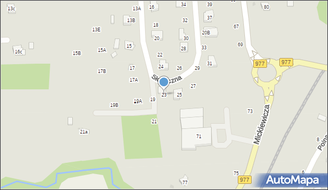 Tuchów, Słoneczna, 23, mapa Tuchów