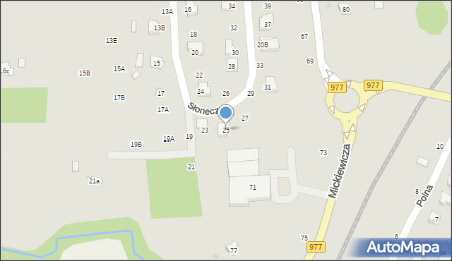 Tuchów, Słoneczna, 25, mapa Tuchów