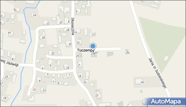 Tuczempy, Słoneczna, 15a, mapa Tuczempy