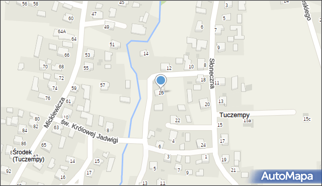 Tuczempy, Słoneczna, 16, mapa Tuczempy