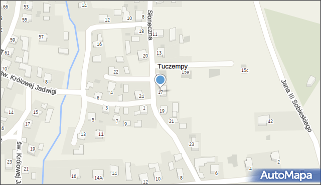 Tuczempy, Słoneczna, 17, mapa Tuczempy
