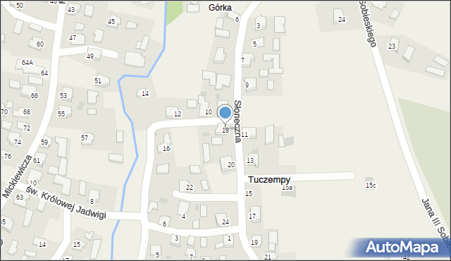 Tuczempy, Słoneczna, 18, mapa Tuczempy