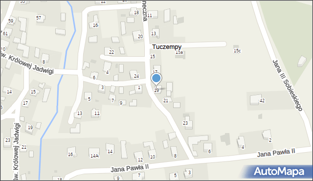 Tuczempy, Słoneczna, 19, mapa Tuczempy