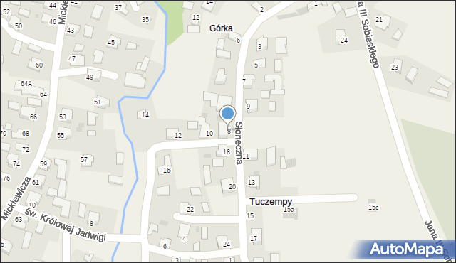 Tuczempy, Słoneczna, 8, mapa Tuczempy