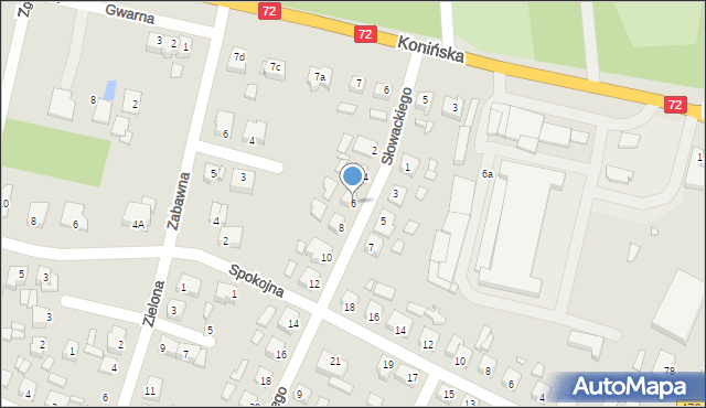 Turek, Słowackiego Juliusza, 6, mapa Turka