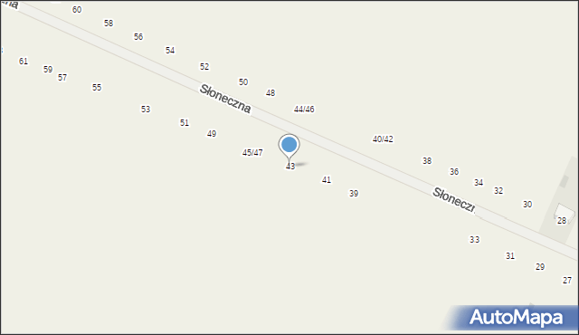 Twarda, Słoneczna, 43, mapa Twarda