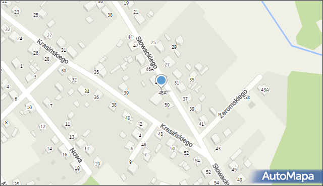 Tworóg, Słowackiego Juliusza, 48A, mapa Tworóg