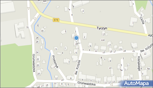 Tyczyn, Słowackiego Juliusza, 1A, mapa Tyczyn
