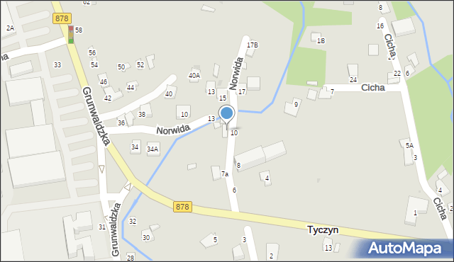 Tyczyn, Słowackiego Juliusza, 9, mapa Tyczyn