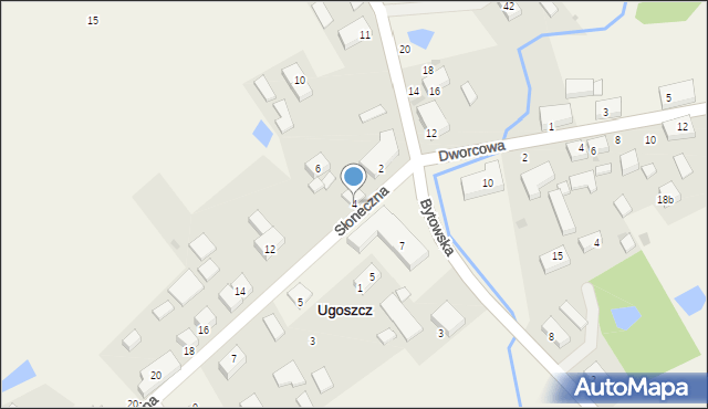 Ugoszcz, Słoneczna, 4, mapa Ugoszcz