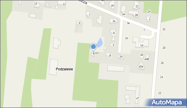 Ustanów, Słowicza, 5, mapa Ustanów