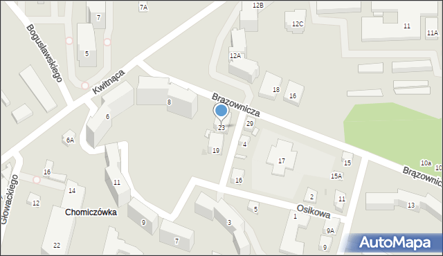 Warszawa, Słonecznikowa, 23, mapa Warszawy