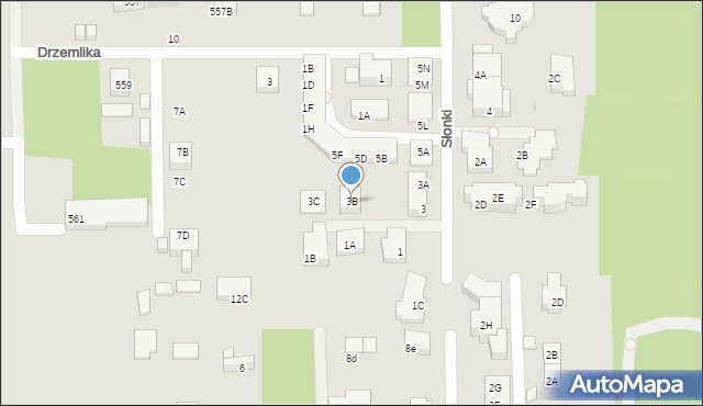 Warszawa, Słonki, 3B, mapa Warszawy