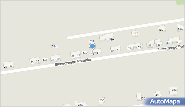 Warszawa, Słonecznego Poranka, 45, mapa Warszawy