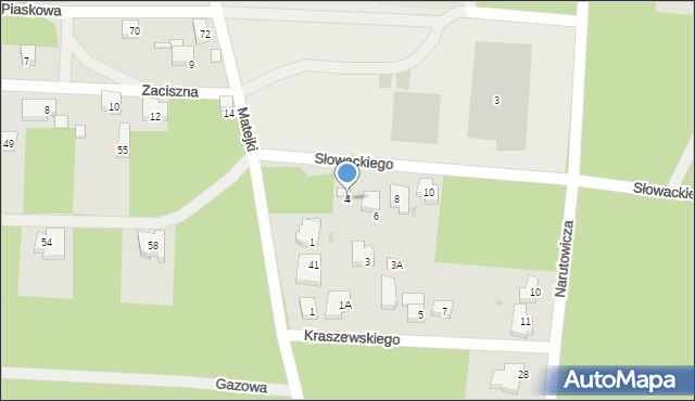 Warszawa, Słowackiego Juliusza, 4, mapa Warszawy