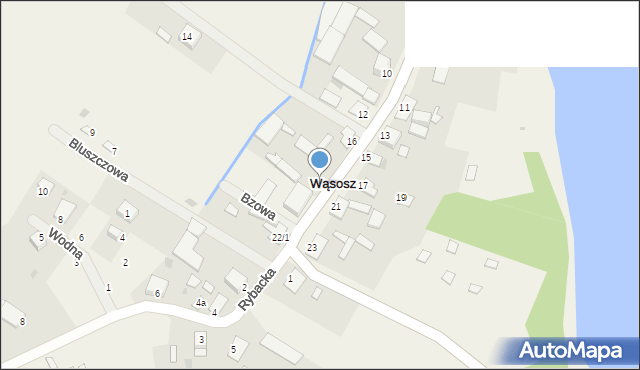 Wąsosz, Słoneczna, 18, mapa Wąsosz