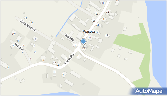 Wąsosz, Słoneczna, 23, mapa Wąsosz