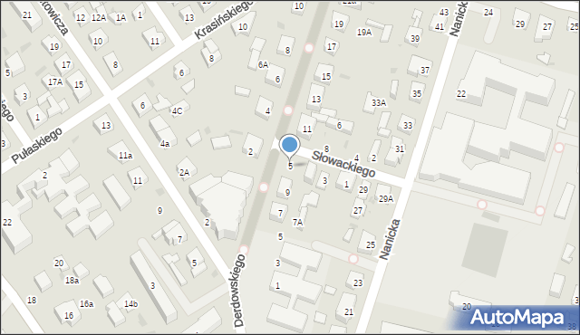 Wejherowo, Słowackiego Juliusza, 5, mapa Wejherowo