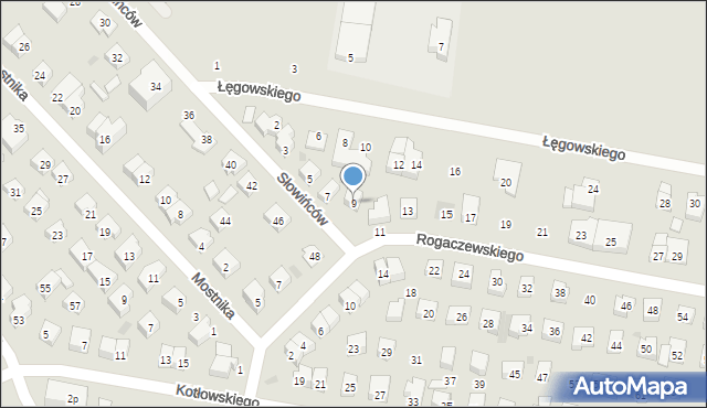 Wejherowo, Słowińców, 9, mapa Wejherowo