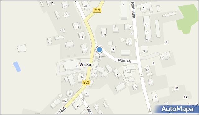 Wicko, Słupska, 1, mapa Wicko