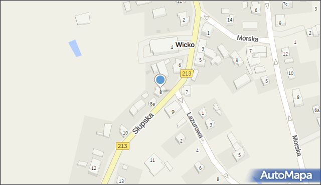 Wicko, Słupska, 8, mapa Wicko