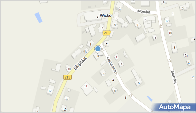 Wicko, Słupska, 9, mapa Wicko