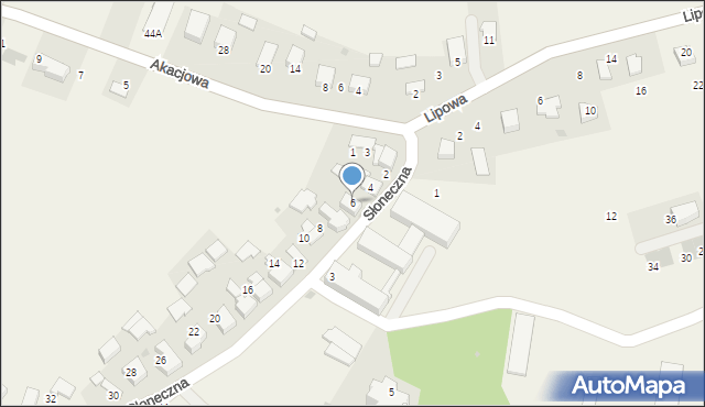 Więckowice, Słoneczna, 6, mapa Więckowice