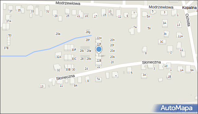 Wieliczka, Słoneczna, 22C, mapa Wieliczka